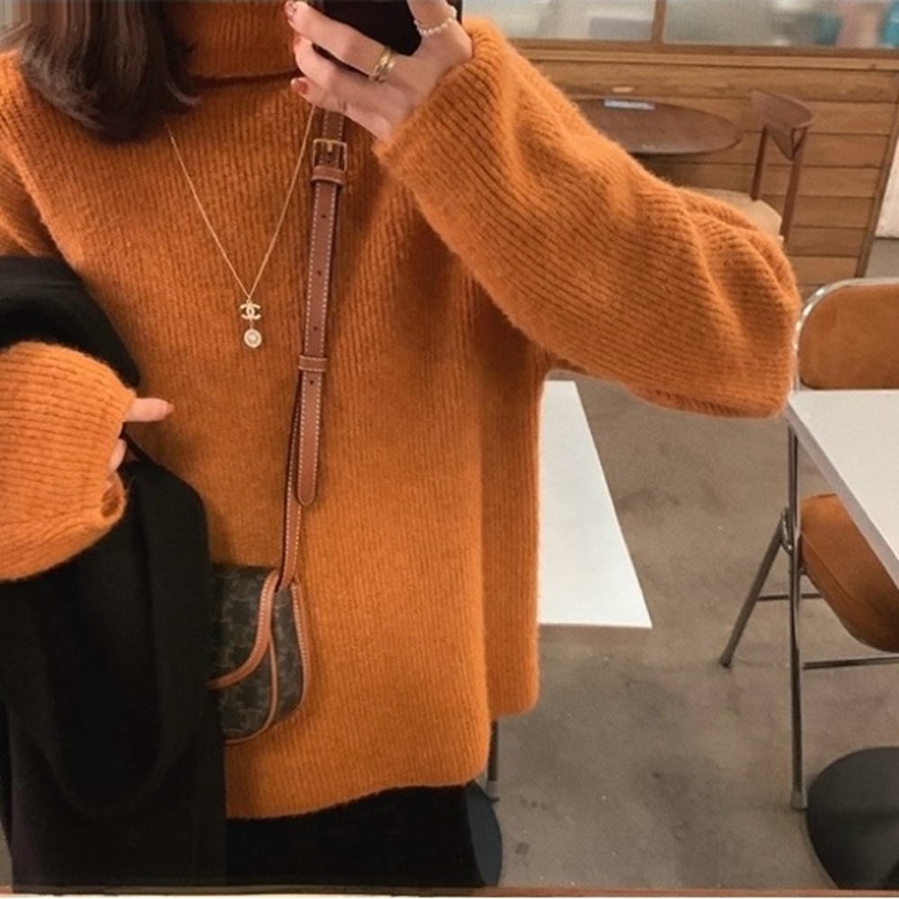 camel hair Maple brown women’s sweater